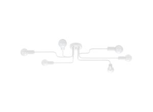 5903282776739 - SL1443 Deckenleuchte vector 6 E27 6 x max15W led Stahl weiß B64cm H155cm dimmbar - Sollux