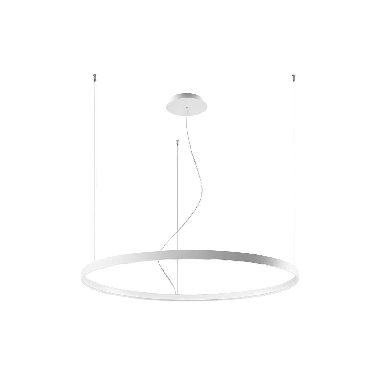 5903282798687 - Sollux - Integrated led Circular Pendant Light White 110cm 3000K Integrierte LED-Kreispendelleuchte Weiß 110cm 3000K