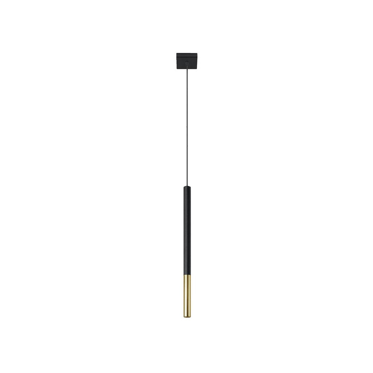 5903282798915 - Sollux - SL0891 Pendelleuchte mozaica 1 schwarz Gold l 8cm b 8cm h 100cm G9 40W dimmbar