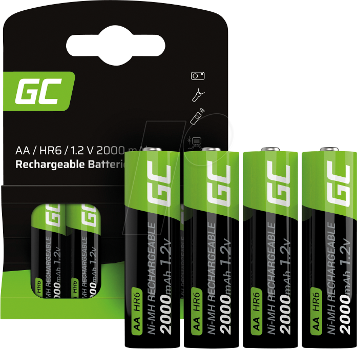 5903317225829 - 4x Akkumulator AA HR6 2000mAh Akkus Batterien (Nickel-Hydrid-Akku Spannung von 12V lange Lebensdauer Temperaturbereich von -20 bis 60 ° C)