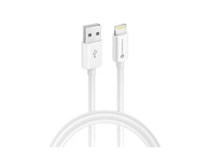 5903396172045 - Kabel usb a zu iPhone-Anschluss 8-polig MFi 24A 5V 12W C703 Schnelles Aufladen und Datenübertragung 1m Weiß - Forcell