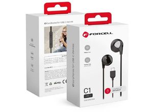 5903396176227 - Forcell - In-Ear-Kopfhörer Premium Sound Hi-Fi-Ohrhörer C1 usb Typ c Schwarz