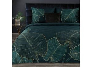 5903571167958 - Premium-Satin-Bettwäsche-Set 5 160 x 200 cm Dunkelgrün