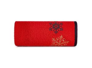 5903571435071 - Kirschserviette 70x140 rote Weihnachtssterne 02 450 g m2 Eurofirany