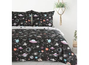 5903571519238 - Baumwollbettwäsche D91 Kid 10 160 X 200 Cm Schwarz