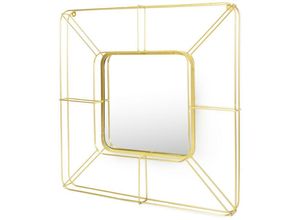 5903575332680 - Flhf - Wanspiegel mit Rahme in Gold quadratisch 555x555 - Golden