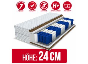 5903631113642 - FDM - Matratze 120x200 Taschenfederkern Kokos Kaltschaum 7 Zonen H4 atlas max 24 cm