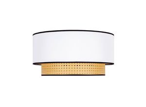 5903689184410 - Deckenleuchte Boho Rattan Textil beige weiß