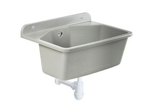 5903699401262 - Kadax - gospo Ausgussbecken mit Siphon 46 x 37 x 20 cm Waschbecken aus Kunststoff Waschtrog für Garage k