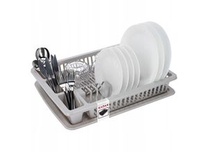 5903699406540 - Geschirrabtropfer aus Kunststoff Abtropfgestell mit Besteckkorb Geschirrkorb 465 x 37 x 8 - Kadax