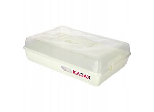 5903699410004 - KADAX Kuchenbox mit Deckel 44 x 30 x 125 cm Kuchenbehälter aus Kunststoff Transport-Box mit Grif