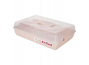 5903699410011 - Kuchenbox mit Deckel 44 x 30 x 125 cm Kuchenbehälter aus Kunststoff Transport-Box mit Grif - Kadax