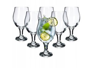 5903699423400 - Gingläser 6er Set Tonicgläser mit gezogenem Stiel Cocktailglas Gläserset Wassergläser Bi - Kadax