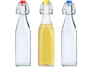 5903699423455 - Universale Flasche mit Bügelverschluss dichte Bügelflasche vintage Glasflasche Trinkflasche - Kadax