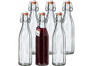 5903699423462 - Universale Flasche mit Bügelverschluss dichte Bügelflasche vintage Glasflasche Trinkflasche - Kadax