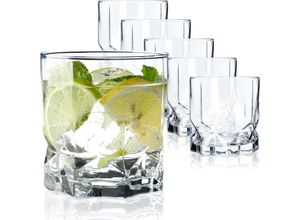 5903699431887 - Trinkgläser 6er Set Wassergläser Saftgläser aus Glas Gläser für Wasser Drink Saft Party - Kadax