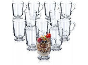 5903699435250 - Kaffeegläser Set 300ml Teegläser aus Glas Glühweingläser Trinkgläser für Tee Kaffee Iris - Kadax