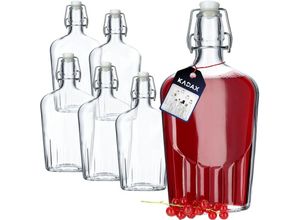 5903699436646 - Obstlikörflasche mit Bügelverschluss Bügelflasche vintage Glasflasche robuste Flasche aus s - Kadax