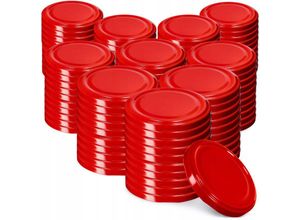 5903699438596 - Deckel für Gläser fi 66 mm 100 Stück Rot - Kadax