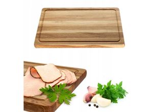 5903699446713 - Kadax - Rechteckiges Schneidebrett aus Eiche Holzbrett mit Saftrille 30x45cm 5903699446713 - Kadax - Rechteckiges Schneidebrett aus Eiche Holzbrett mit Saftrille 30x45cm