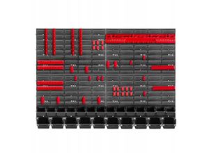 5903699468005 - Werkstattwandregal 116x78cm Lagersystem aus robustem Kunststoff UV-Resistentes Werkstattregal Erweiterbare Wandplatten Schüttenregal für Garage