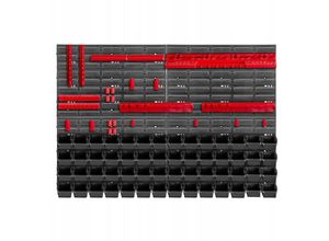 5903699468043 - Werkstattwandregal 116x78cm Lagersystem aus robustem Kunststoff UV-Resistentes Werkstattregal Erweiterbare Wandplatten Schüttenregal für Garage