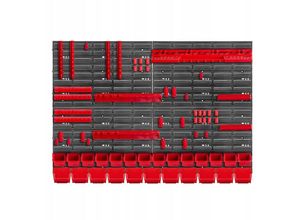 5903699468050 - KADAX Werkstattwandregal 116x78cm Lagersystem aus robustem Kunststoff UV-Resistentes Werkstattregal Erweiterbare Wandplatten Schüttenregal für