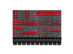 5903699468067 - KADAX Werkstattwandregal 116x78cm Lagersystem aus robustem Kunststoff UV-Resistentes Werkstattregal Erweiterbare Wandplatten Schüttenregal für