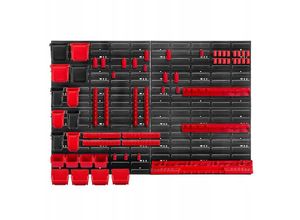 5903699468135 - Werkstattwandregal 116x78cm Lagersystem aus robustem Kunststoff UV-Resistentes Werkstattregal Erweiterbare Wandplatten Schüttenregal für Garage