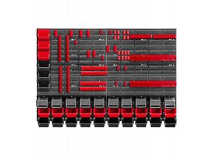 5903699468142 - Werkstattwandregal 116x78cm Lagersystem aus robustem Kunststoff UV-Resistentes Werkstattregal Erweiterbare Wandplatten Schüttenregal für Garage