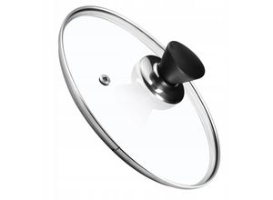 5903699470367 - Kadax - Topfdeckel Universaldeckel aus Glas mit Schwarzmatt griff hitzebeständiger Deckel in verschi