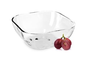 5903699478066 - Glasschüssel eckige Obstschale aus robustem Glas 16cm 1 stück - Kadax