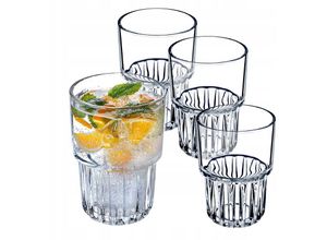 5903699483312 - Longdrinkgläser Cocktailgläser Getränkegläser Trinkgläser moderne Wassergläser geriffelte - Kadax