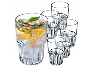 5903699483329 - Longdrinkgläser Cocktailgläser Getränkegläser Trinkgläser moderne Wassergläser geriffelte - Kadax