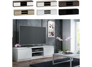 5903760901011 - Tv Schrank Lowboard Fernseher Schrank tv Möbel Fernsehtisch Sonoma weiß Sonoma weiß (en) 140cm (en)