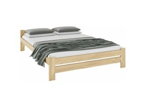 5903760905545 - Roe Furniture - Holzbett Erhöhtes Bett mit Lattenrost Massivholzbett Seniorenbett Bettgestell ohne Matratze (en) 180 x 200cm (en)