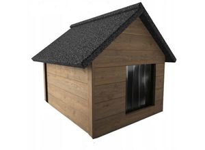 5903760906887 - Roe Furniture - xxl Hundehütte Holz Hundehütte Massiv Wetterfest Echtholz isolierte palisander (en)