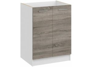 5903760919894 - Roe Furniture - Kuche Küchenschrank Unterschrank Hängeschrank Küchenzeile Kühlschrank Unterschrank 80cm (en) Dunkel sonoma (en)