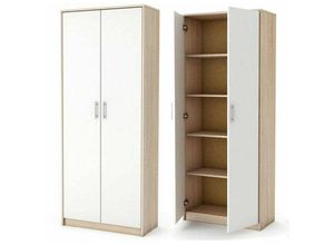 5903760929992 - Roe Furniture - Mehrzweckschrank Kommode Kleiderschrank Stauraumkommode Sonoma weiss 180cm