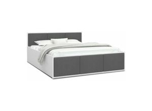 5903760930387 - Bett mit Lattenrost Jugendbett Doppelbett weiß - grau 120   140   160   180 cm ohne Matratze (en) 180x200 cm (en)