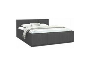 5903760930479 - Roe Furniture - Bett mit Lattenrost Jugendbett Doppelbett grau-grau 120   140   160  180 cm ohne Matratze (en) 120x200 cm (en)