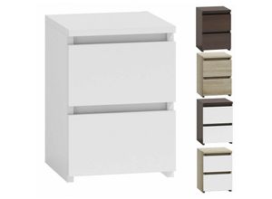 5903760930936 - Roe Furniture - Nachttisch Kommode mit 2 Schubladen Sideboard Anrichte grau-grau glanz (en)