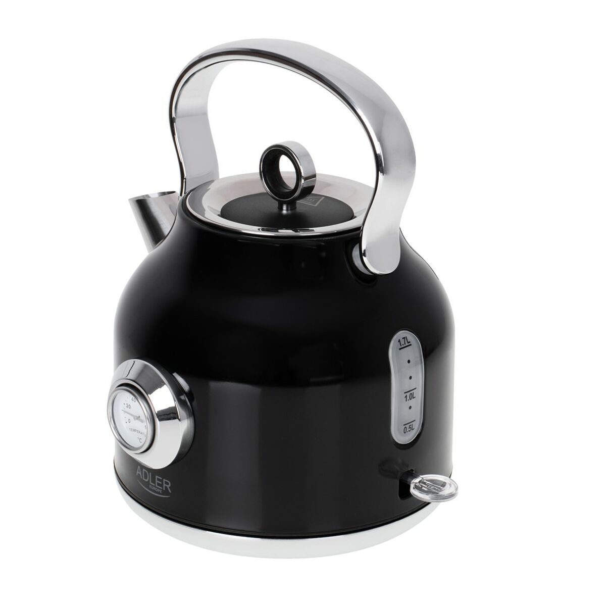 5903887808644 - Wasserkocher AD 1346b Schwarz Silberfarben Edelstahl 1850-2200 W 17 L