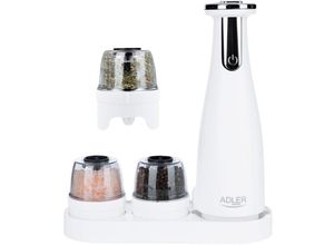5903887809788 - Europe Electric Salt and Pepper Mill Set - Electric Salt and Pepper Mill - Electric White - Salt Mill Electric with Ceramic Core usb and led - Adler