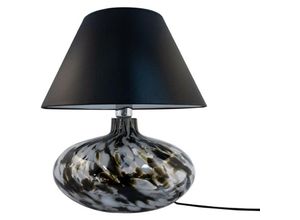 5903938027048 - Zumaline Lighting - Zumaline adana i Tischlampe mit rundem konischem Schirm Schwarz Weiß 1x E27