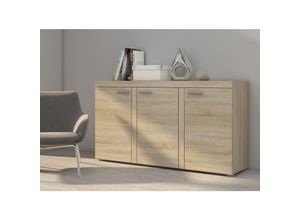 5903981082803 - Furnix - Sideboard rivay Anrichte Kommode 3 Türen 149 cm 3F Eiche Sonoma