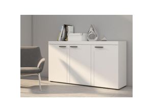 5903981082810 - Furnix - Sideboard rivay Anrichte Kommode 3 Türen klassisch 149 cm 3F Weiß