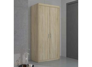 5903981082889 - Kleiderschrank Eliza 2D B897 x H1905 x T53 cm 2-türiig mStange Sonoma - Furnix