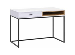 5903981087198 - Furnix - Schreibtisch relio 120cm PC-Tisch Arbeitsplatz Holz Eiche Artisan Weiß