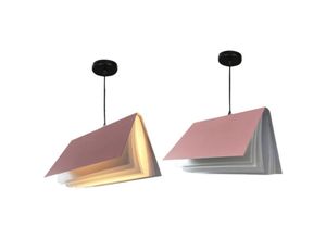 5904041135057 - Stilvolle Hängelampe - Buch rosa